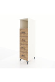 Kronos Dolap Tek Raflı 4 Çekmeceli 44x59x182 Aytaşı-Çam
