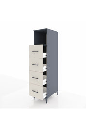 Kronos Dolap Tek Raflı 4 Çekmeceli 44x59x182 Antrasit-Aytaşı