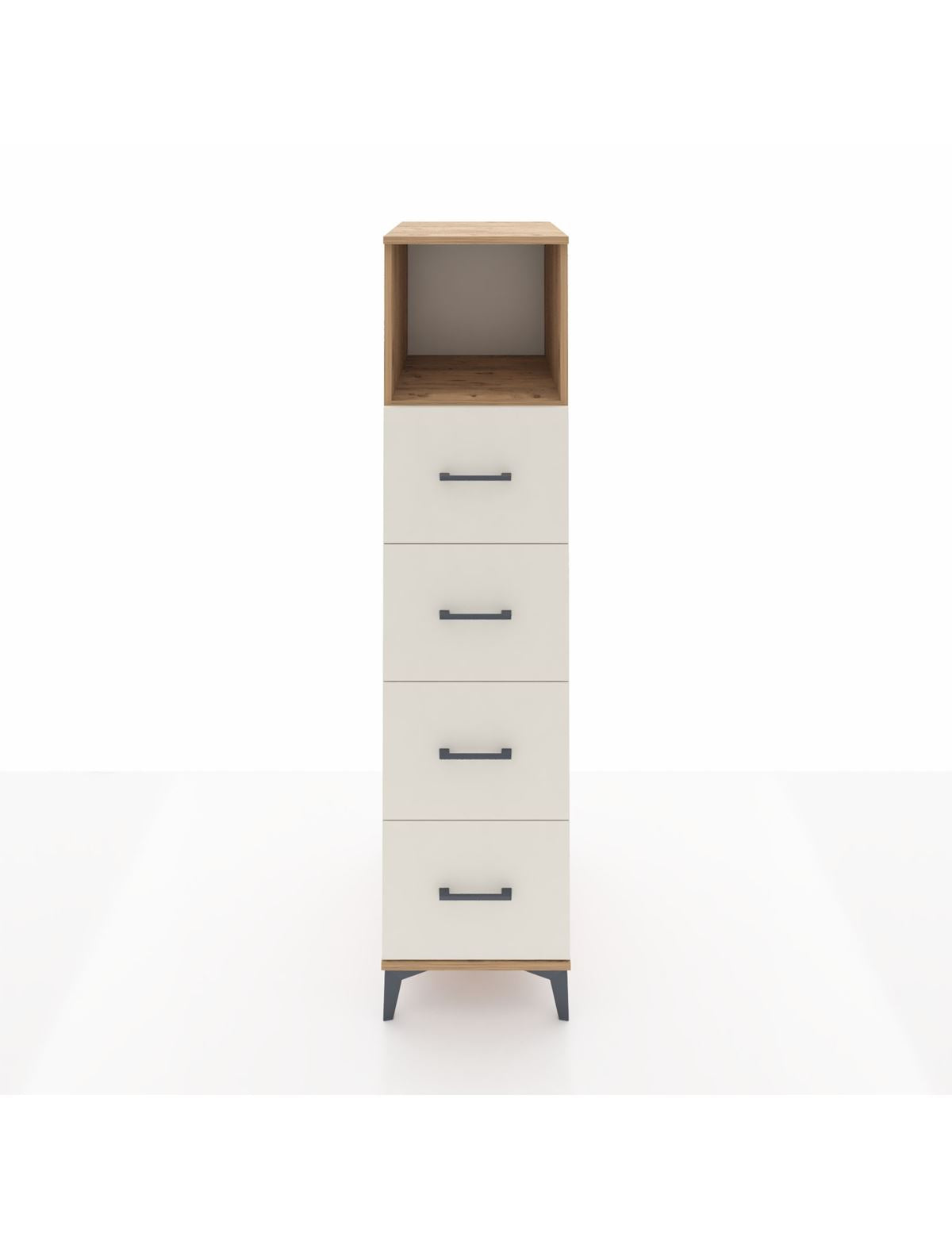 Kronos Dolap Tek Raflı 4 Çekmeceli 44x59x182 Çam-Aytaşı