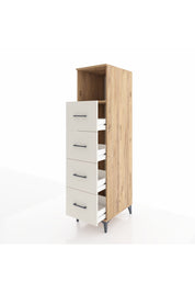 Kronos Dolap Tek Raflı 4 Çekmeceli 44x59x182 Çam-Aytaşı