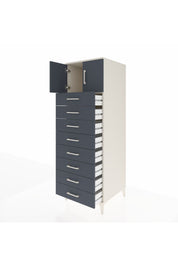 Kronos Dolap Tek Raflı 8 Çekmeceli 2 Kapaklı 60x59x182 Aytaşı-Antrasit