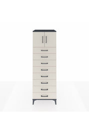 Kronos Dolap Tek Raflı 8 Çekmeceli 2 Kapaklı 60x59x182 Antrasit-Aytaşı