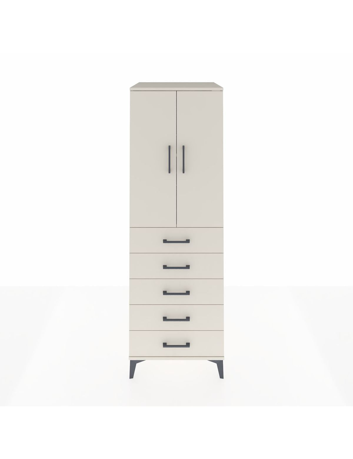 Kronos Dolap 2 Raflı 5 Çekmeceli 2 Kapaklı 60x59x182 Aytaşı-Aytaşı