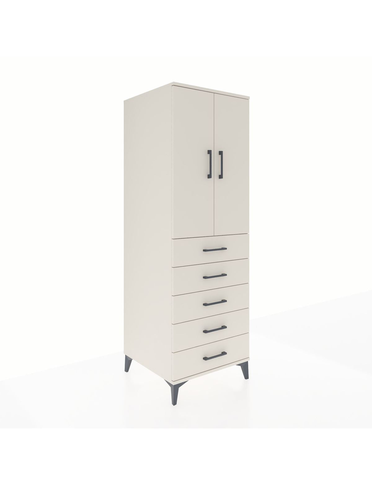 Kronos Dolap 2 Raflı 5 Çekmeceli 2 Kapaklı 60x59x182 Aytaşı-Aytaşı