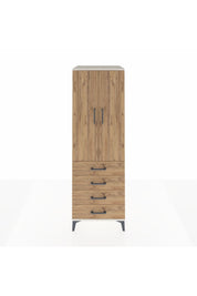 Kronos Dolap 2 Raflı 4 Çekmeceli 2 Kapaklı 60x59x182 Aytaşı-Çam