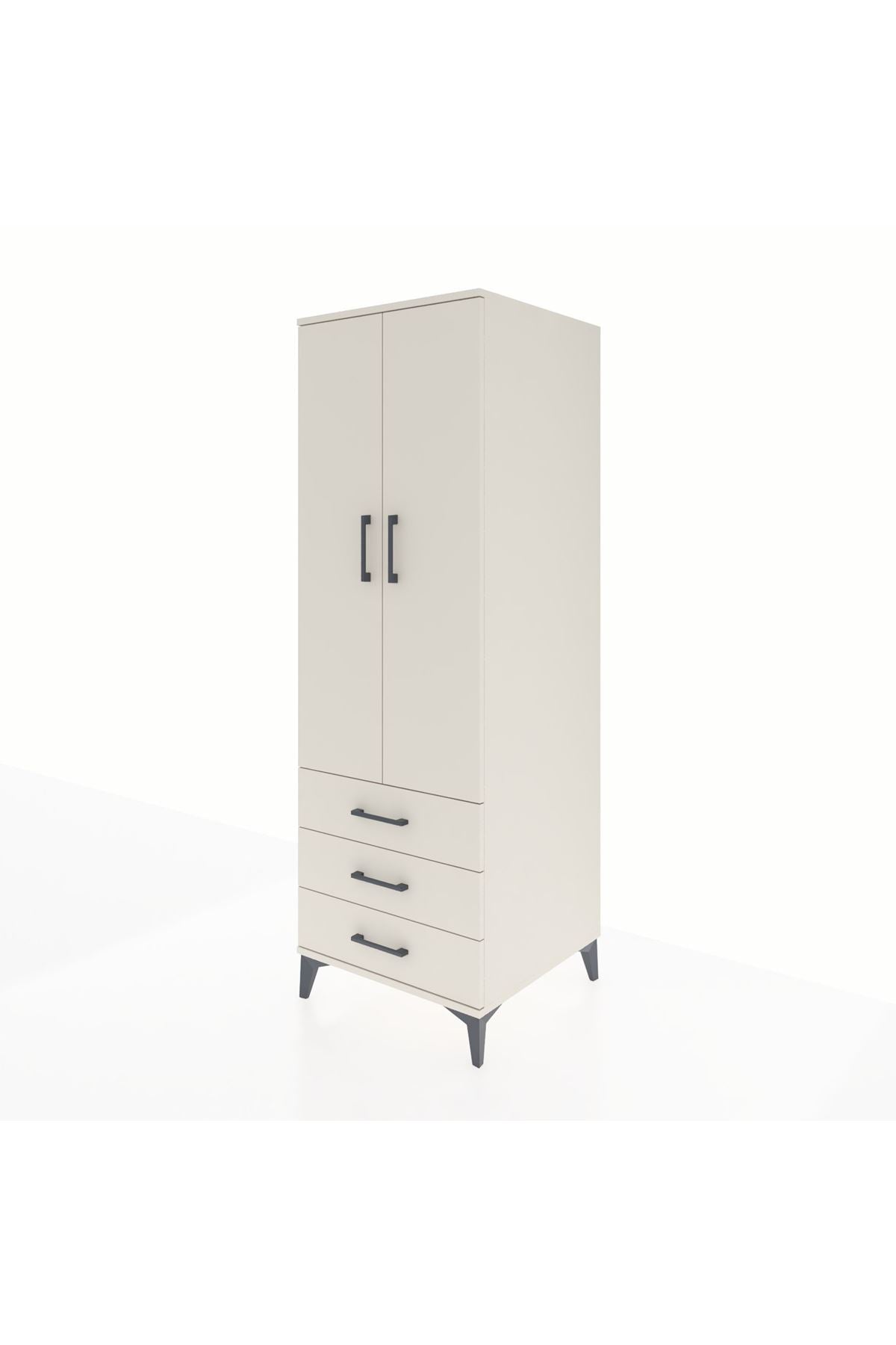 Kronos Dolap 2 Raflı 3 Çekmeceli 2 Kapaklı 60x59x182 - S89M006V1C