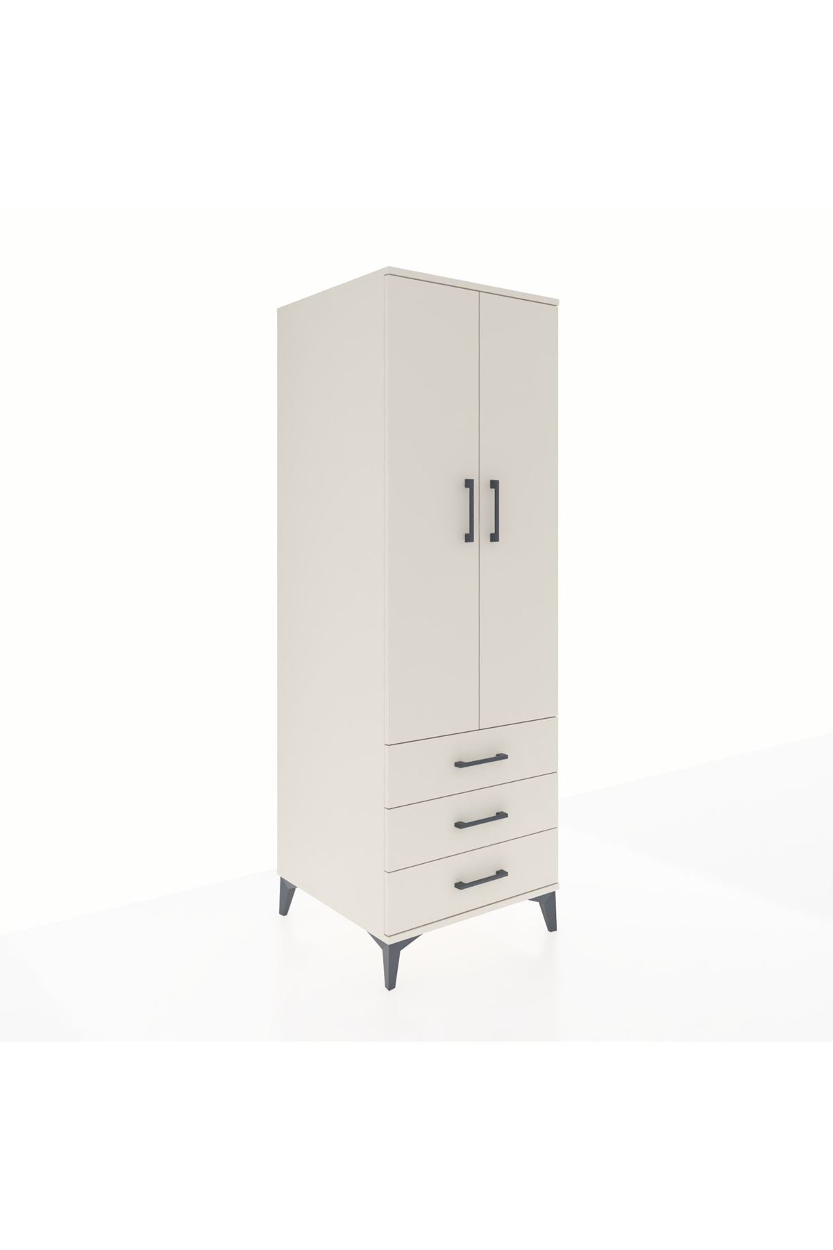 Kronos Dolap 2 Raflı 3 Çekmeceli 2 Kapaklı 60x59x182 - S89M006V1C