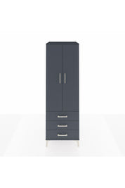 Kronos Dolap 2 Raflı 3 Çekmeceli 2 Kapaklı 60x59x182 Antrasit-Antrasit
