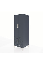 Kronos Dolap 2 Raflı 3 Çekmeceli 2 Kapaklı 60x59x182 Antrasit-Antrasit