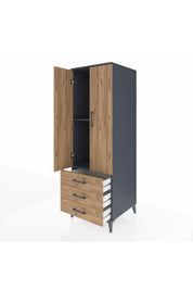 Kronos Dolap 2 Raflı 3 Çekmeceli 2 Kapaklı 60x59x182 - S89M006V6C