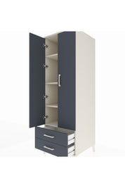 Kronos Dolap 4 Raflı 2 Çekmeceli 2 Kapaklı 60x59x182 Aytaşı-Antrasit
