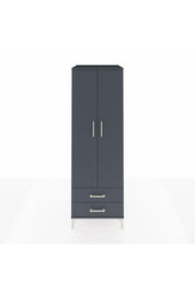 Kronos Dolap 4 Raflı 2 Çekmeceli 2 Kapaklı 60x59x182 Antrasit-Antrasit