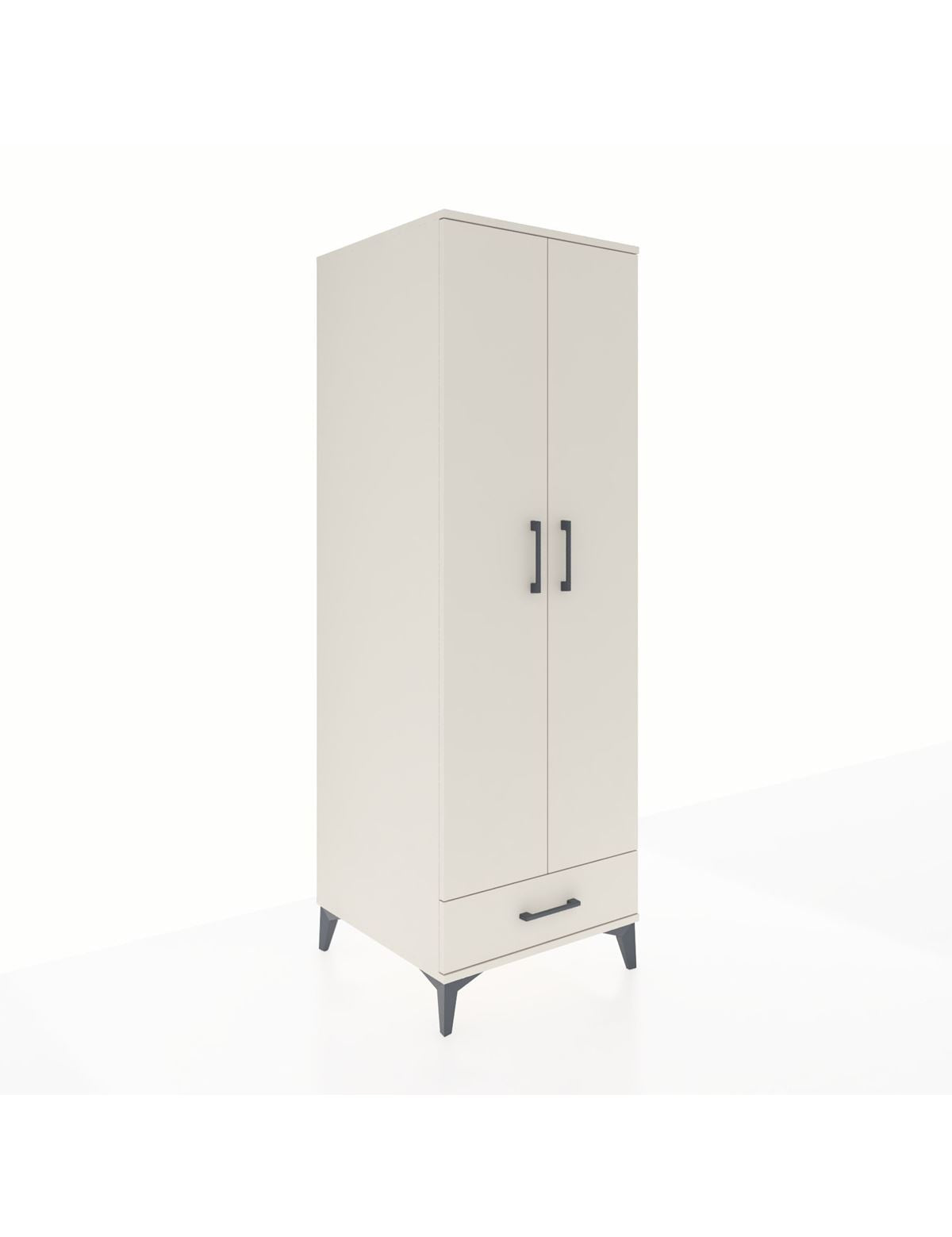 Kronos Dolap 4 Raflı Tek Çekmeceli 2 Kapaklı 60x59x182 Aytaşı-Aytaşı