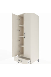 Kronos Dolap 4 Raflı Tek Çekmeceli 2 Kapaklı 60x59x182 Aytaşı-Aytaşı