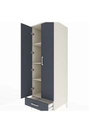 Kronos Dolap 4 Raflı Tek Çekmeceli 2 Kapaklı 60x59x182 Aytaşı-Antrasit