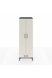 Kronos Dolap 4 Raflı Tek Çekmeceli 2 Kapaklı 60x59x182 Antrasit-Aytaşı