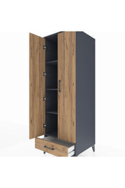 Kronos Dolap 4 Raflı Tek Çekmeceli 2 Kapaklı 60x59x182 - S89M008V6C