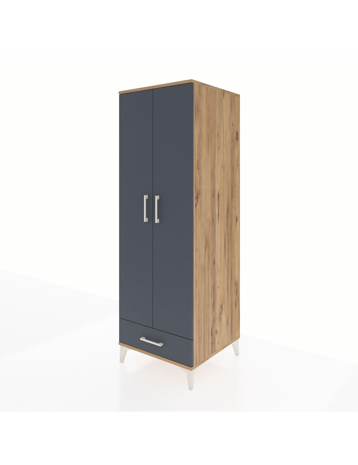 Kronos Dolap 4 Raflı Tek Çekmeceli 2 Kapaklı 60x59x182 - S89M008V8C