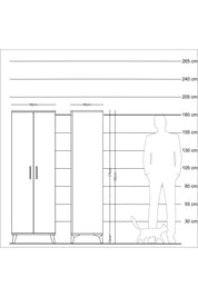 Kronos Dolap 4 Raflı 2 Kapaklı 60x59x182 Aytaşı-Aytaşı