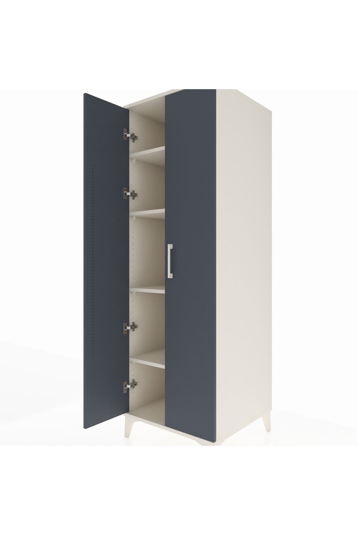 Kronos Dolap 4 Raflı 2 Kapaklı 60x59x182 Aytaşı-Antrasit