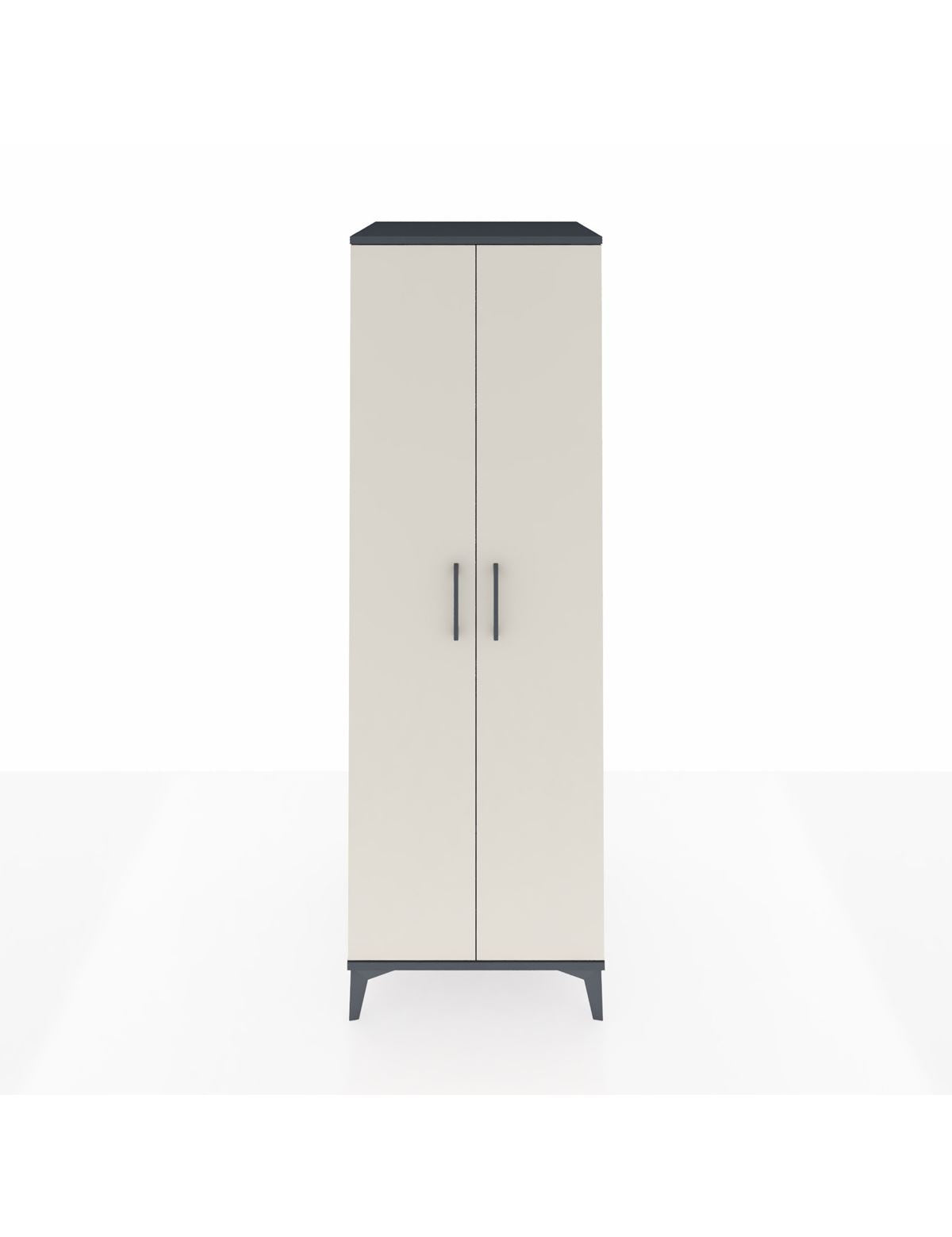 Kronos Dolap 4 Raflı 2 Kapaklı 60x59x182 Antrasit-Aytaşı