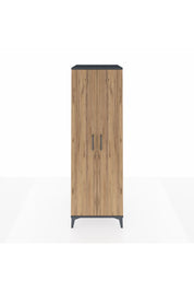 Kronos Dolap 4 Raflı 2 Kapaklı 60x59x182 Antrasit-Çam