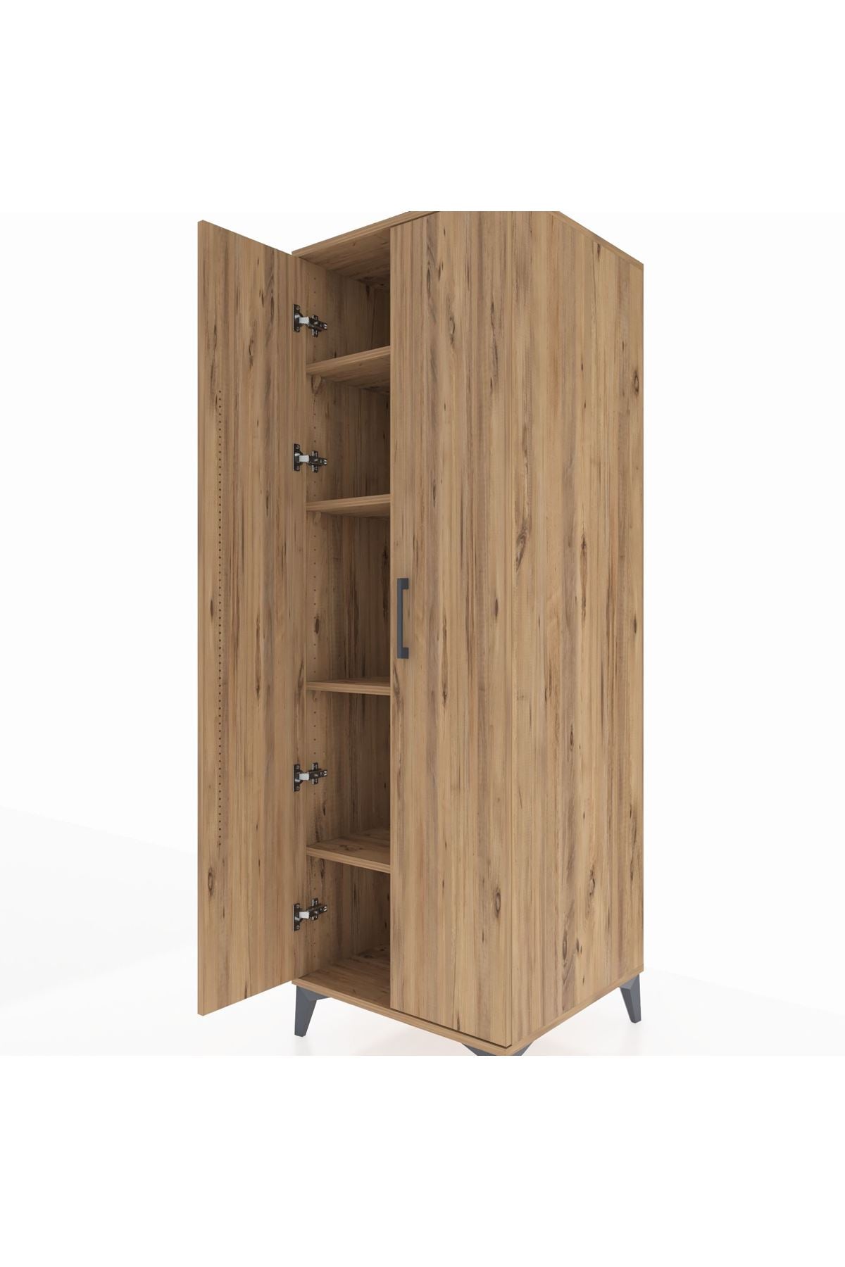 Kronos Dolap 4 Raflı 2 Kapaklı 60x59x182 Çam-Çam