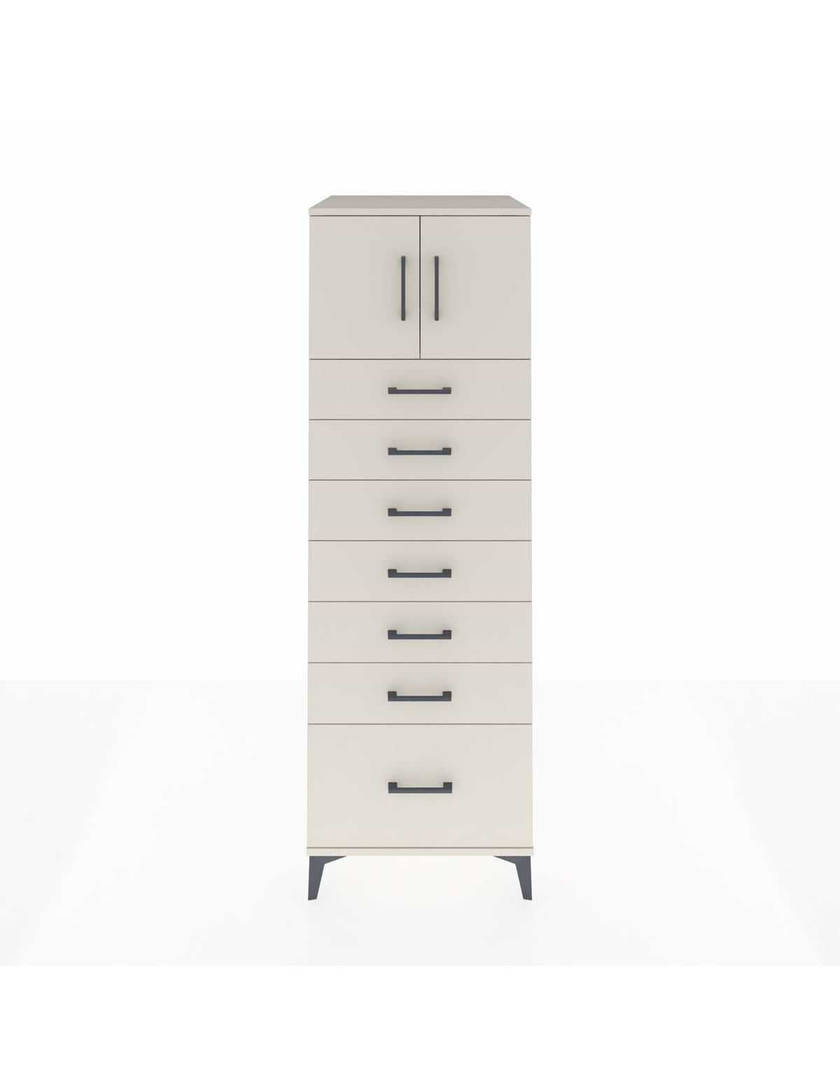 Kronos Dolap Tek Raflı 7 Çekmeceli 2 Kapaklı 60x59x182 Aytaşı-Aytaşı