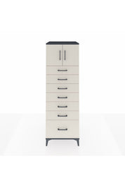 Kronos Dolap Tek Raflı 7 Çekmeceli 2 Kapaklı 60x59x182 Antrasit-Aytaşı