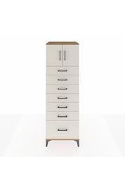 Kronos Dolap Tek Raflı 7 Çekmeceli 2 Kapaklı 60x59x182 Çam-Aytaşı