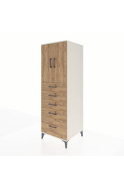 Kronos Dolap Tek Raflı 5 Çekmeceli 2 Kapaklı 60x59x182 Aytaşı-Çam