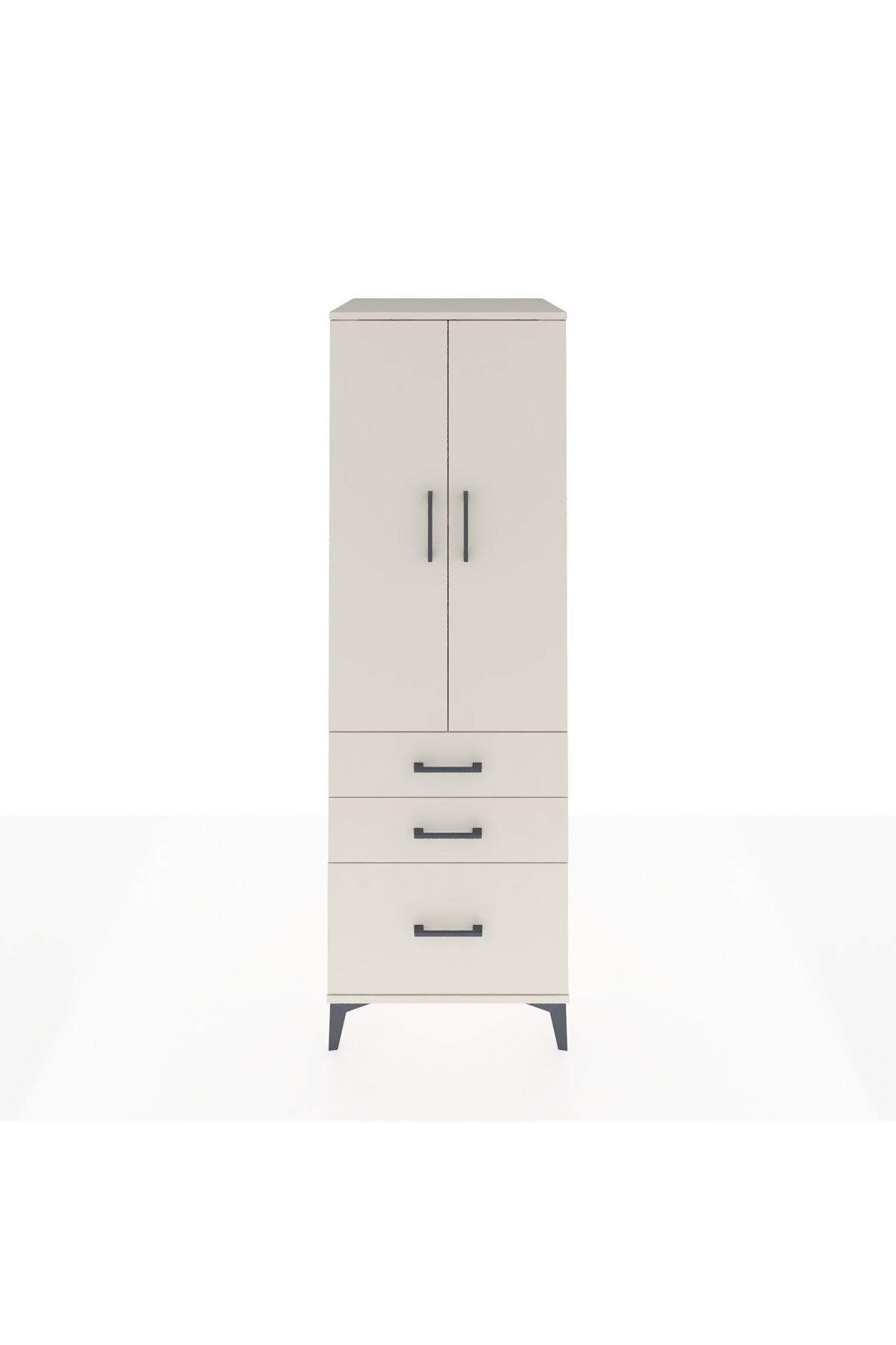 Kronos Dolap 2 Raflı 3 Çekmeceli 2 Kapaklı 60x59x182 - S89M014V1C