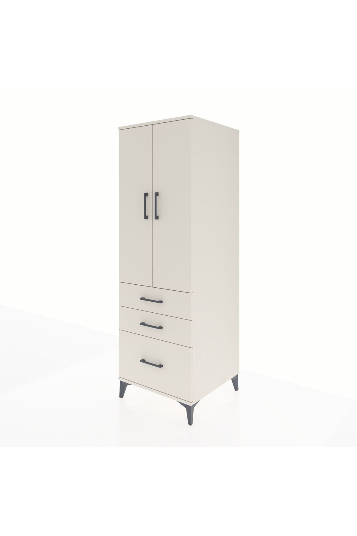 Kronos Dolap 2 Raflı 3 Çekmeceli 2 Kapaklı 60x59x182 - S89M014V1C
