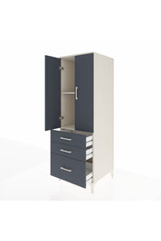 Kronos Dolap 2 Raflı 3 Çekmeceli 2 Kapaklı 60x59x182 Aytaşı-Antrasit