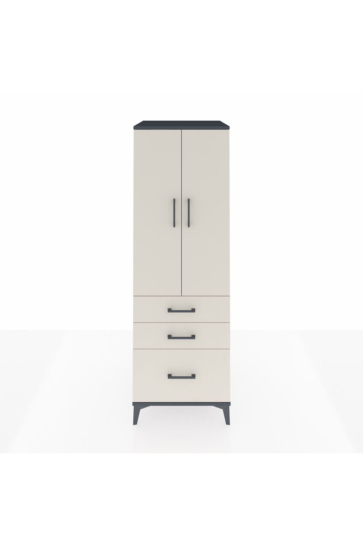 Kronos Dolap 2 Raflı 3 Çekmeceli 2 Kapaklı 60x59x182 - S89M014V4C