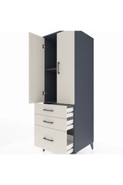 Kronos Dolap 2 Raflı 3 Çekmeceli 2 Kapaklı 60x59x182 - S89M014V4C