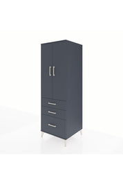 Kronos Dolap 2 Raflı 3 Çekmeceli 2 Kapaklı 60x59x182 Antrasit-Antrasit