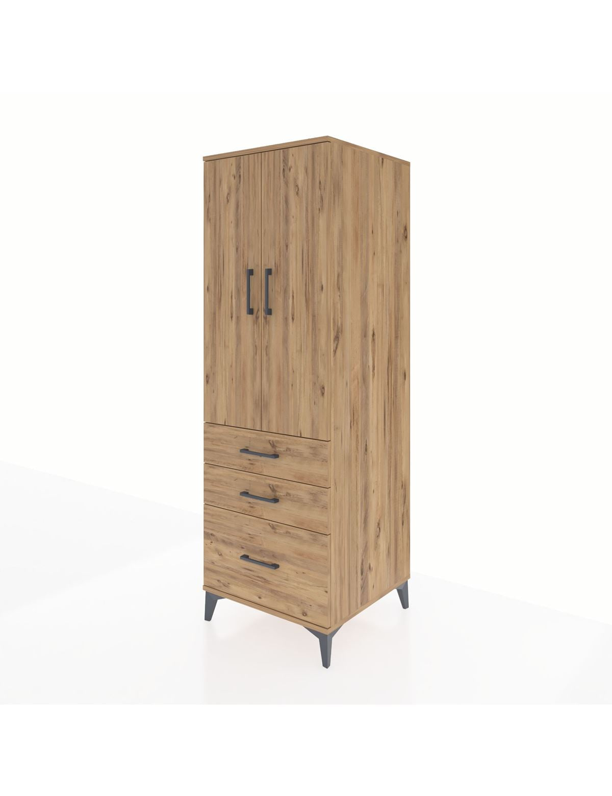 Kronos Dolap 2 Raflı 3 Çekmeceli 2 Kapaklı 60x59x182 - S89M014V9C