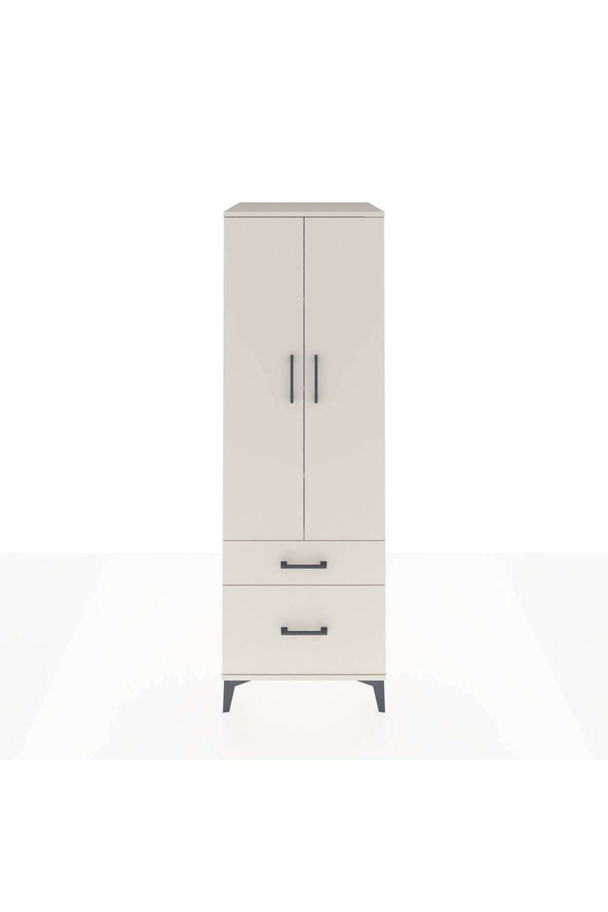 Kronos Dolap 4 Raflı 2 Çekmeceli 2 Kapaklı 60x59x182 Aytaşı-Aytaşı