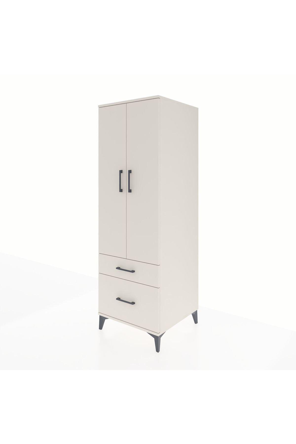 Kronos Dolap 4 Raflı 2 Çekmeceli 2 Kapaklı 60x59x182 Aytaşı-Aytaşı