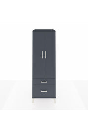 Kronos Dolap 4 Raflı 2 Çekmeceli 2 Kapaklı 60x59x182 Antrasit-Antrasit