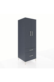Kronos Dolap 4 Raflı 2 Çekmeceli 2 Kapaklı 60x59x182 Antrasit-Antrasit