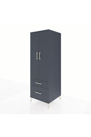 Kronos Dolap 4 Raflı 2 Çekmeceli 2 Kapaklı 60x59x182 Antrasit-Antrasit