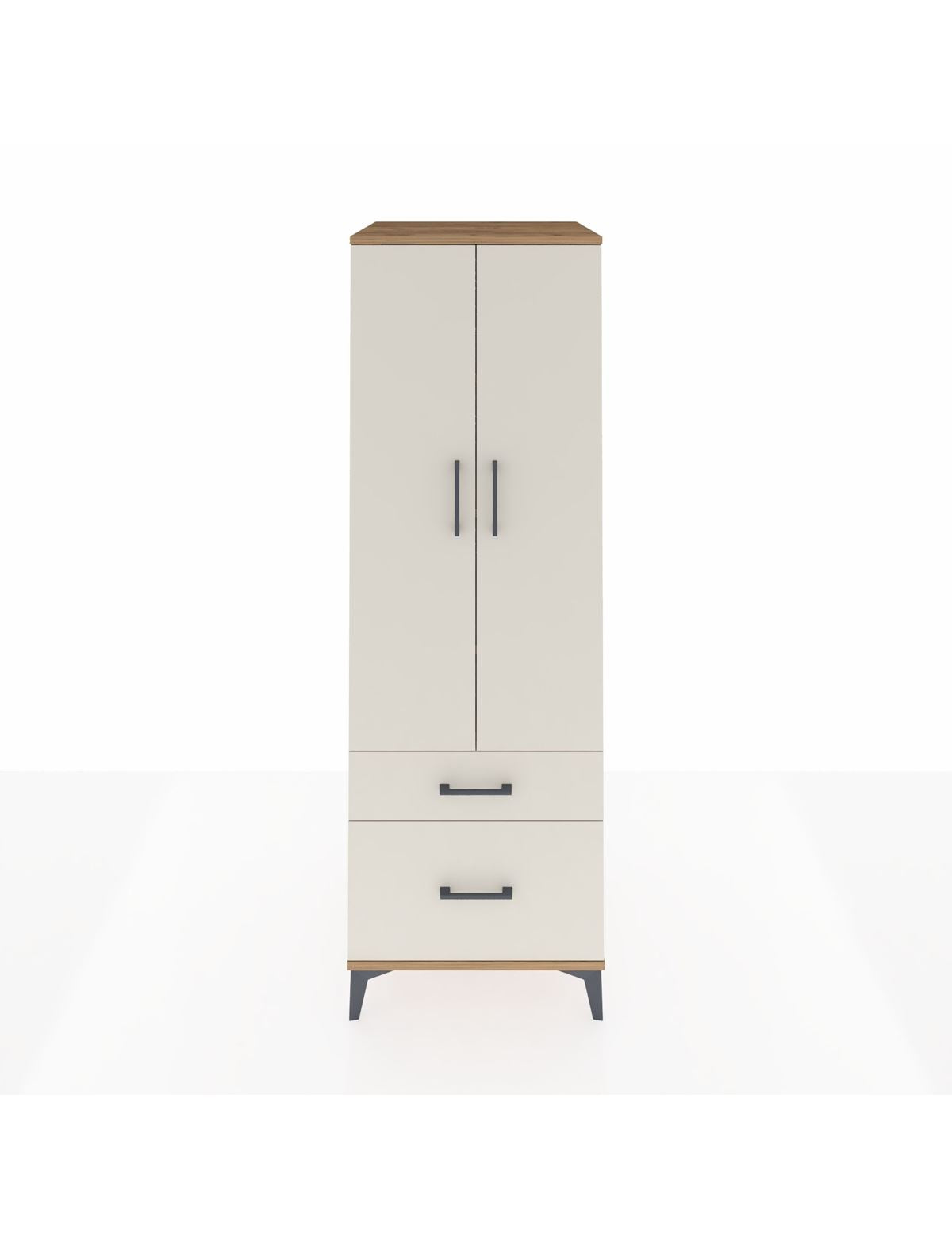 Kronos Dolap 4 Raflı 2 Çekmeceli 2 Kapaklı 60x59x182 Çam-Aytaşı