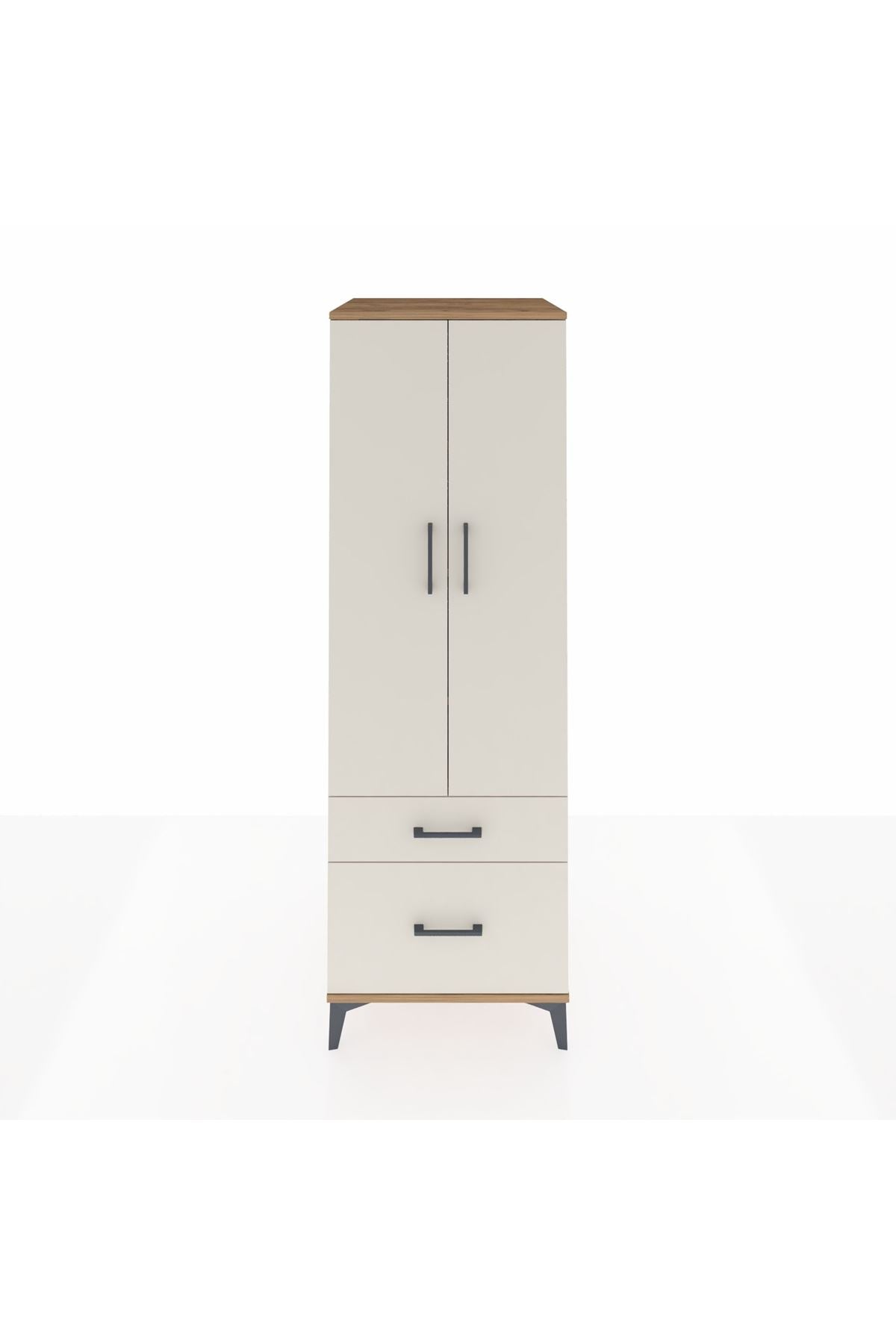 Kronos Dolap 4 Raflı 2 Çekmeceli 2 Kapaklı 60x59x182 Çam-Aytaşı