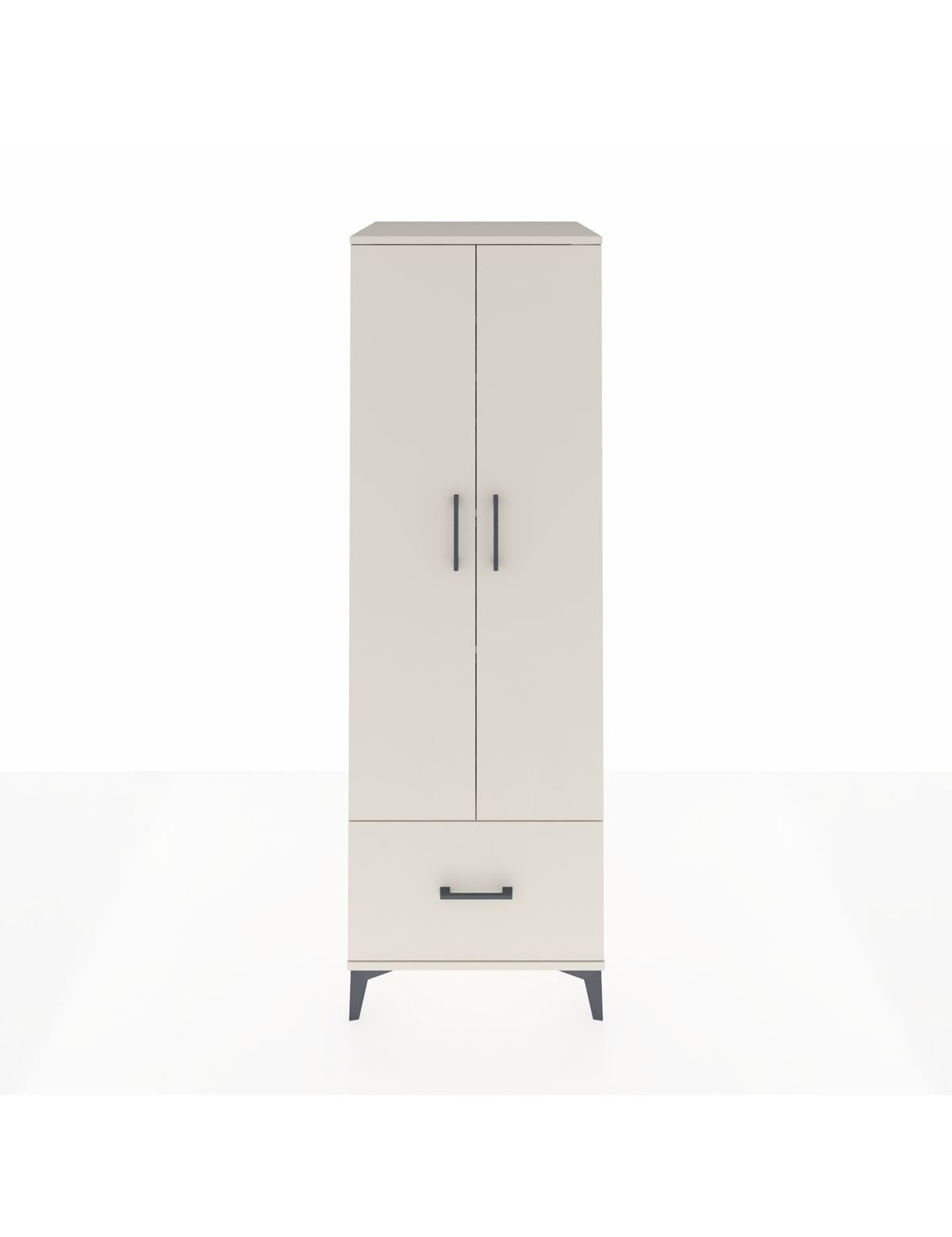 Kronos Dolap 4 Raflı Tek Çekmeceli 2 Kapaklı 60x59x182 Aytaşı-Aytaşı