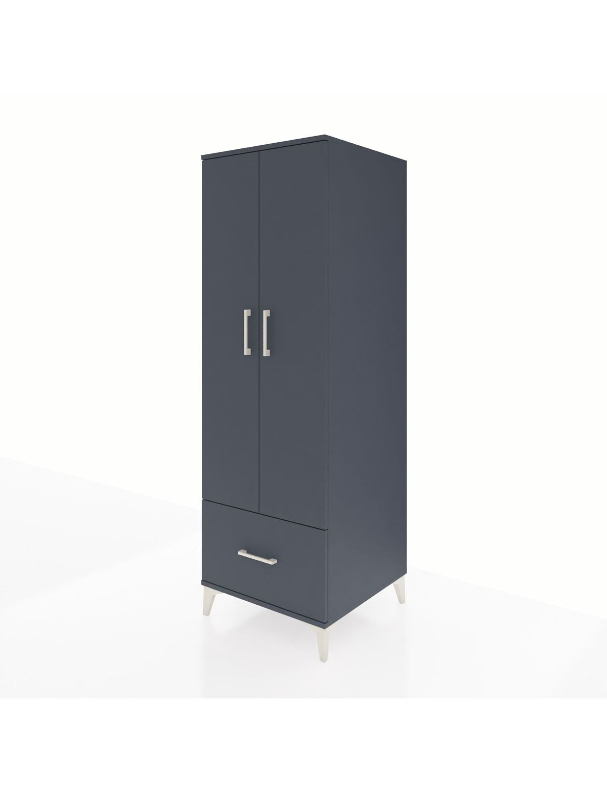 Kronos Dolap 4 Raflı Tek Çekmeceli 2 Kapaklı 60x59x182 - S89M016V5C