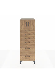 Kronos Dolap Tek Raflı 6 Çekmeceli 2 Kapaklı 60x59x182 Aytaşı-Çam