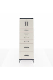 Kronos Dolap Tek Raflı 6 Çekmeceli 2 Kapaklı 60x59x182 Antrasit-Aytaşı