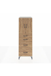 Kronos Dolap Tek Raflı 4 Çekmeceli 2 Kapaklı 60x59x182 Aytaşı-Çam